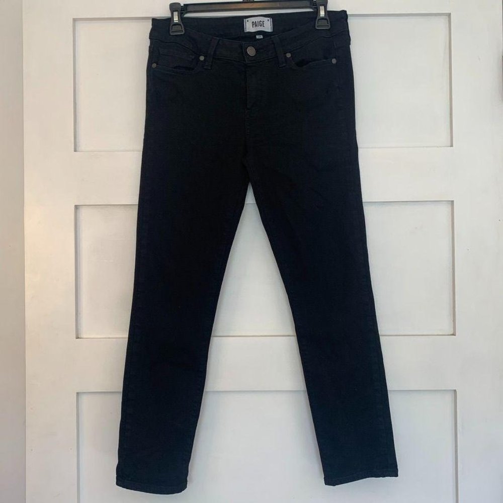 Paige Verdugo Crop Black Jeans